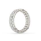 Emerald Lab Grown Diamond Bezel Set Eternity Ring