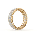 Emerald Lab Grown Diamond Bezel Set Eternity Ring