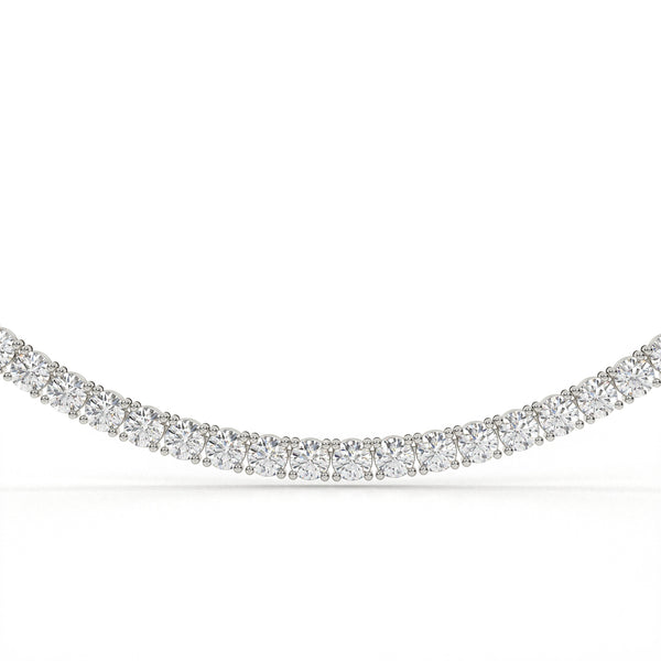 42.50 Carat Round Diamond Tennis Necklace