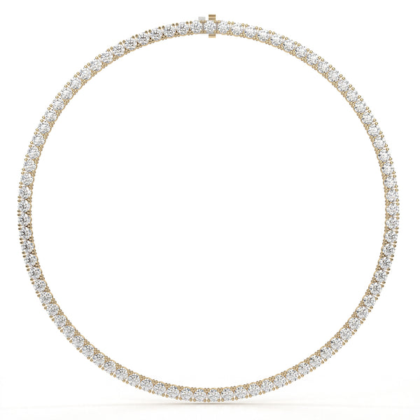 42.50 Carat Round Diamond Tennis Necklace