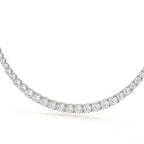Round Cut Lab Diamond Tennis Necklace