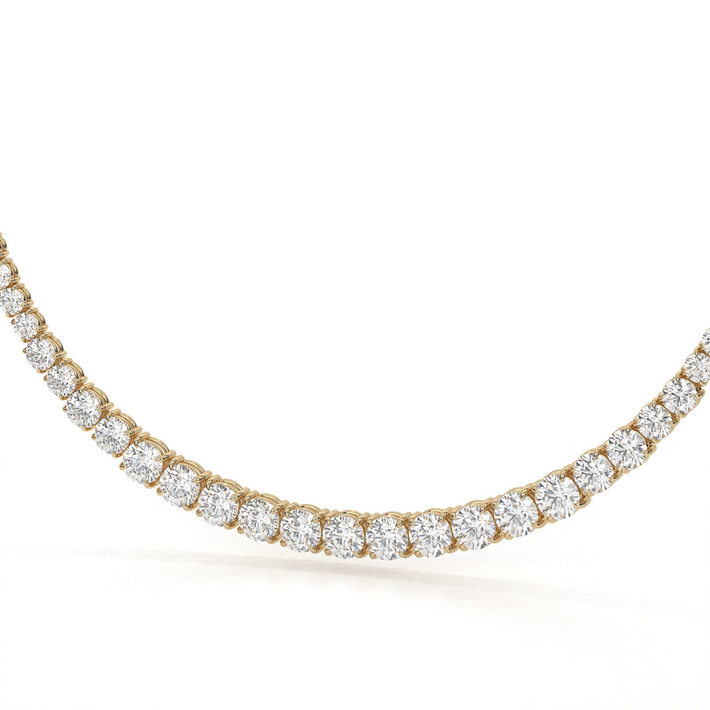 30.34 Carat Round Cut Lab Diamond Tennis Necklace