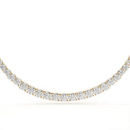 Round Cut Lab Diamond Tennis Necklace