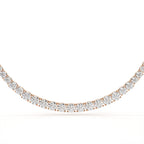Round Cut Lab Diamond Tennis Necklace