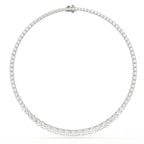 Round Cut Lab Diamond Tennis Necklace