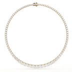 Round Cut Lab Diamond Tennis Necklace
