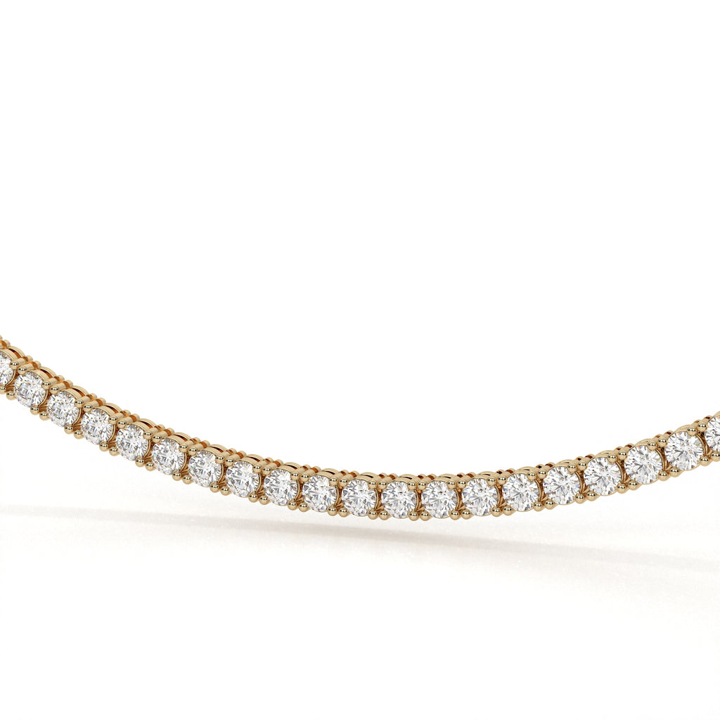 18 Carat Round Cut Lab Diamond Tennis Necklace