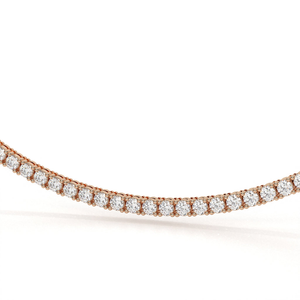 18 Carat Round Cut Lab Diamond Tennis Necklace