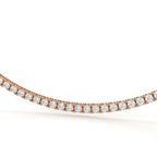 Round Cut Lab Diamond Tennis Necklace