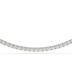 Round Cut Lab Diamond Tennis Necklace