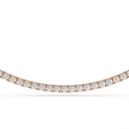 Round Cut Lab Diamond Tennis Necklace