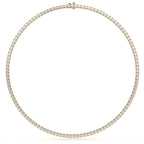 Round Cut Lab Diamond Tennis Necklace
