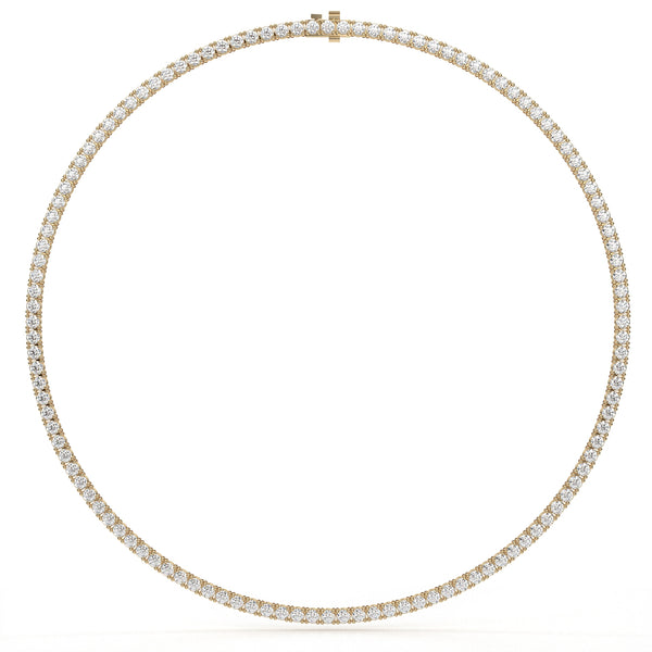 Round Cut Lab Diamond Tennis Necklace