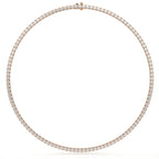 Round Cut Lab Diamond Tennis Necklace