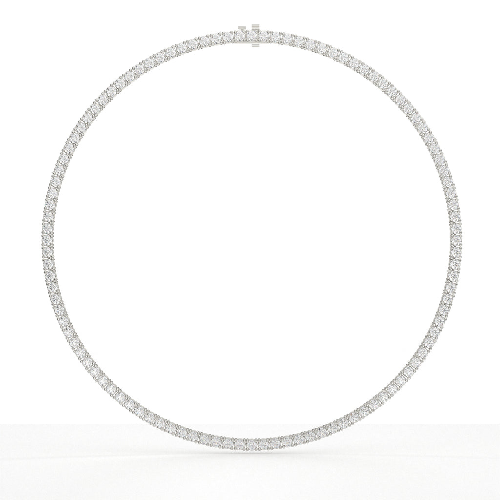 21.6 Carat Round Cut Lab Diamond Necklace