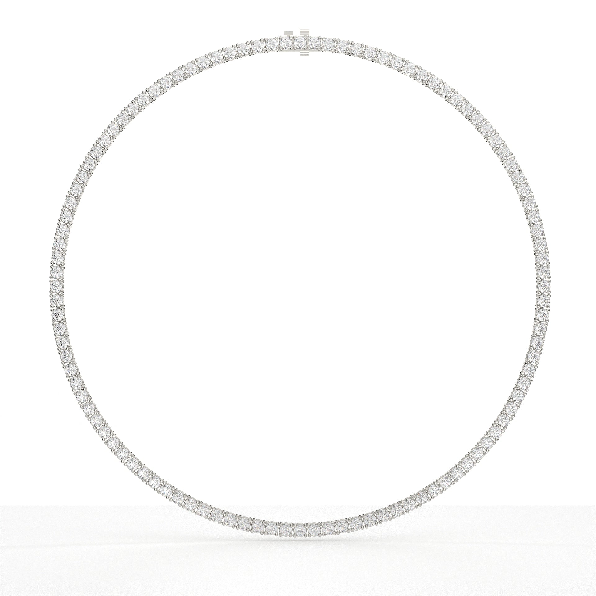 21.6 Carat Round Cut Lab Diamond Necklace