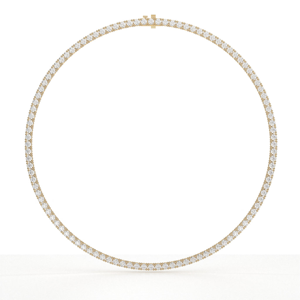 21.6 Carat Round Cut Lab Diamond Necklace