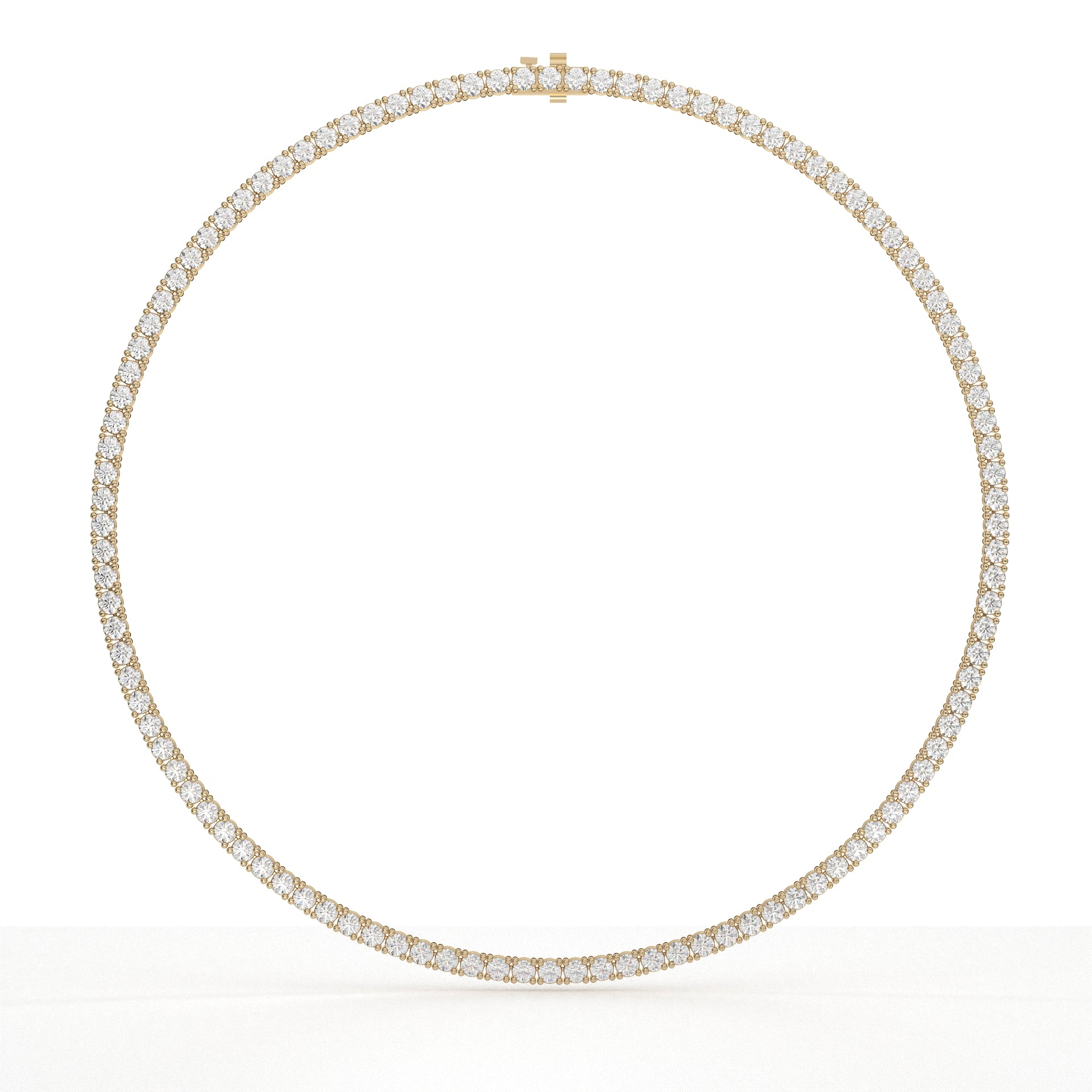 21.6 Carat Round Cut Lab Diamond Necklace