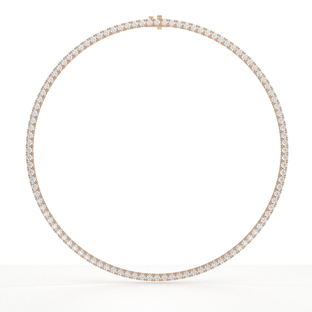 21.6 Carat Round Cut Lab Diamond Necklace