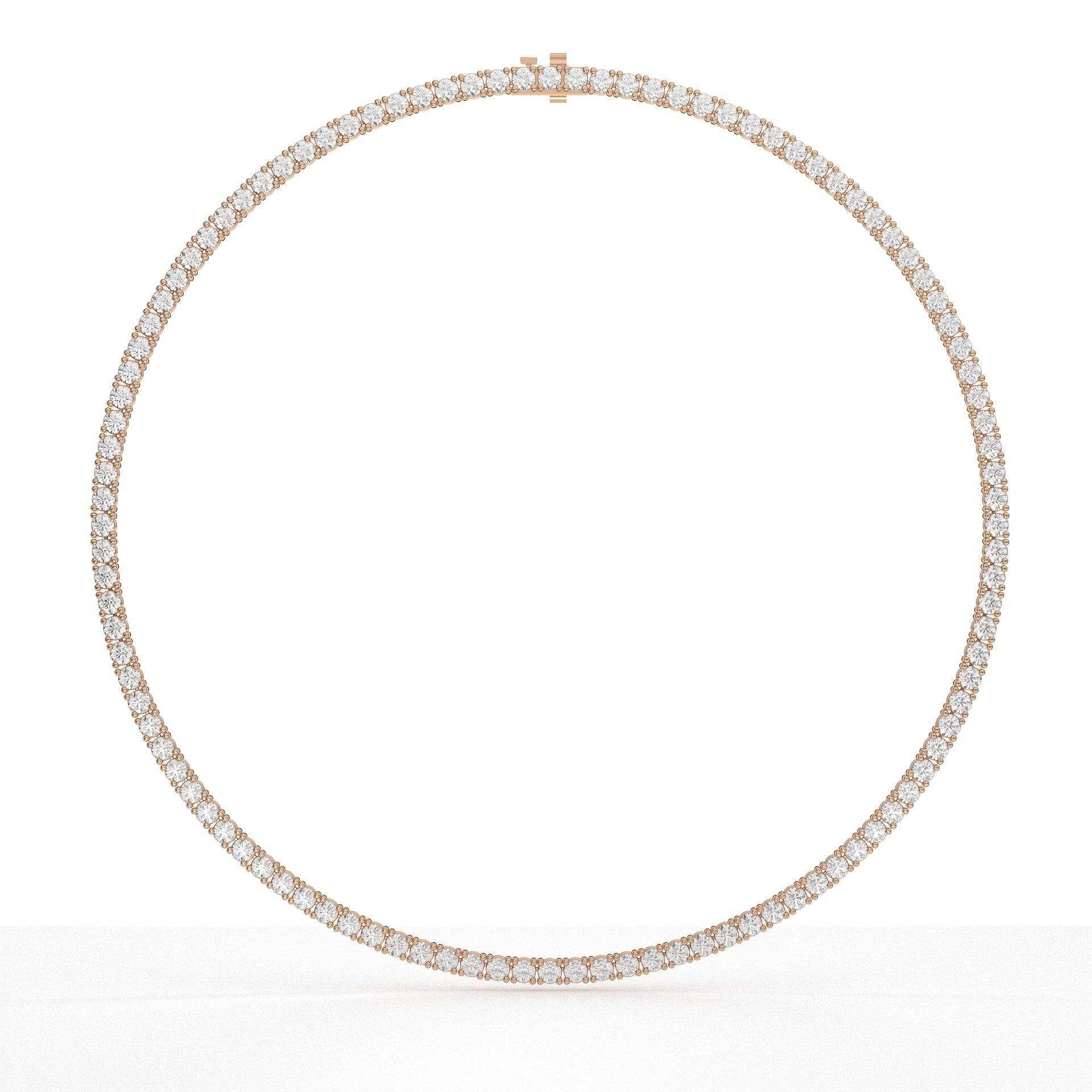 21.6 Carat Round Cut Lab Diamond Necklace