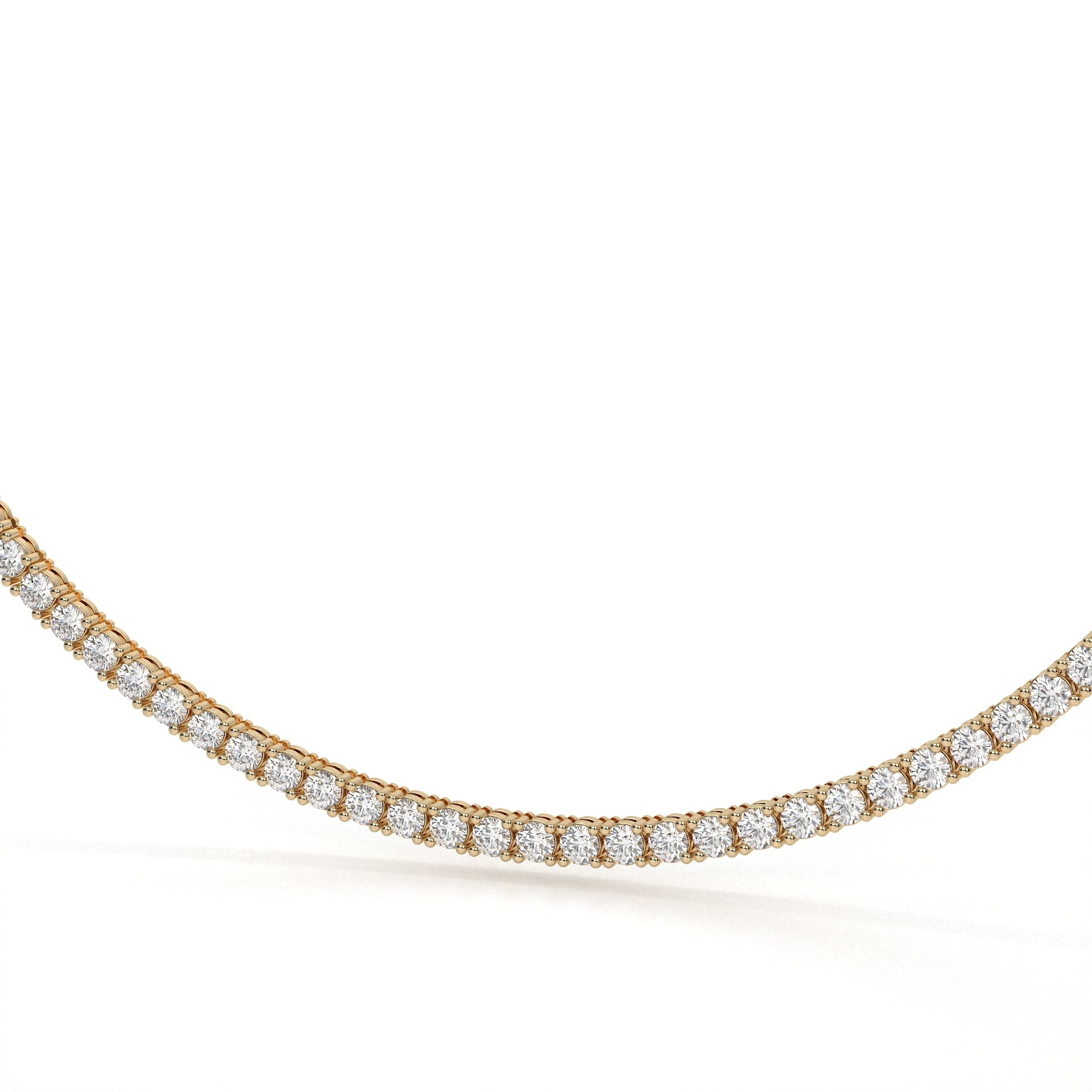 21.6 Carat Round Cut Lab Diamond Necklace