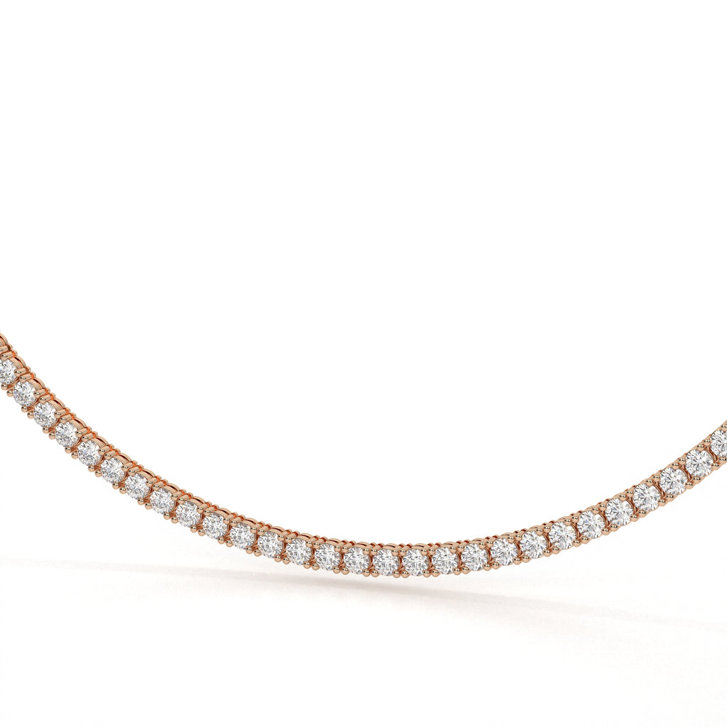 21.6 Carat Round Cut Lab Diamond Necklace