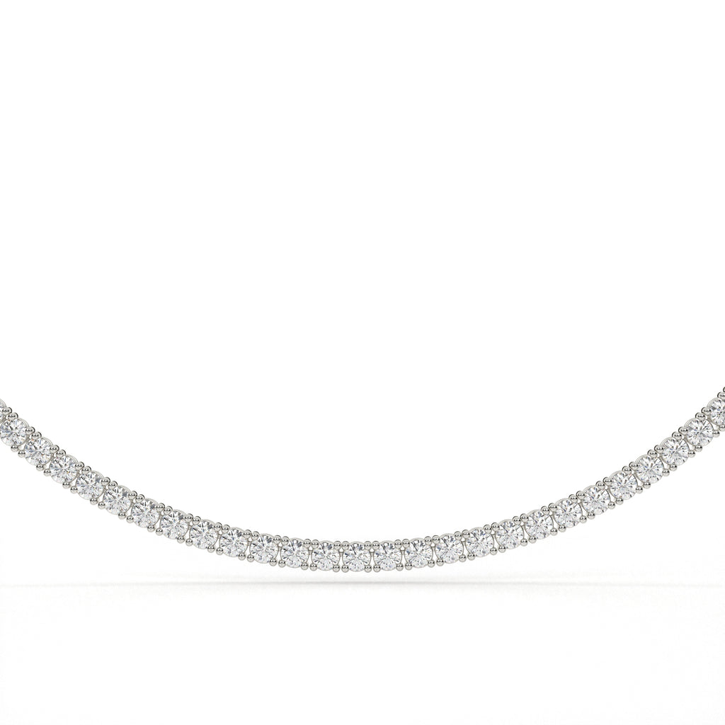 21.6 Carat Round Cut Lab Diamond Necklace