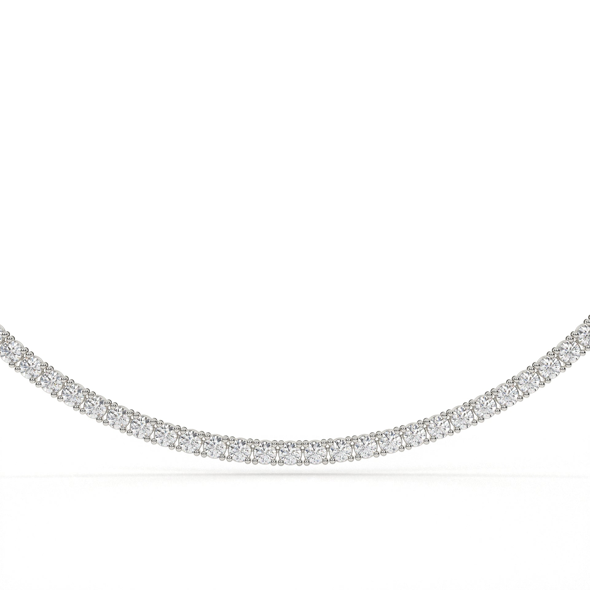 21.6 Carat Round Cut Lab Diamond Necklace