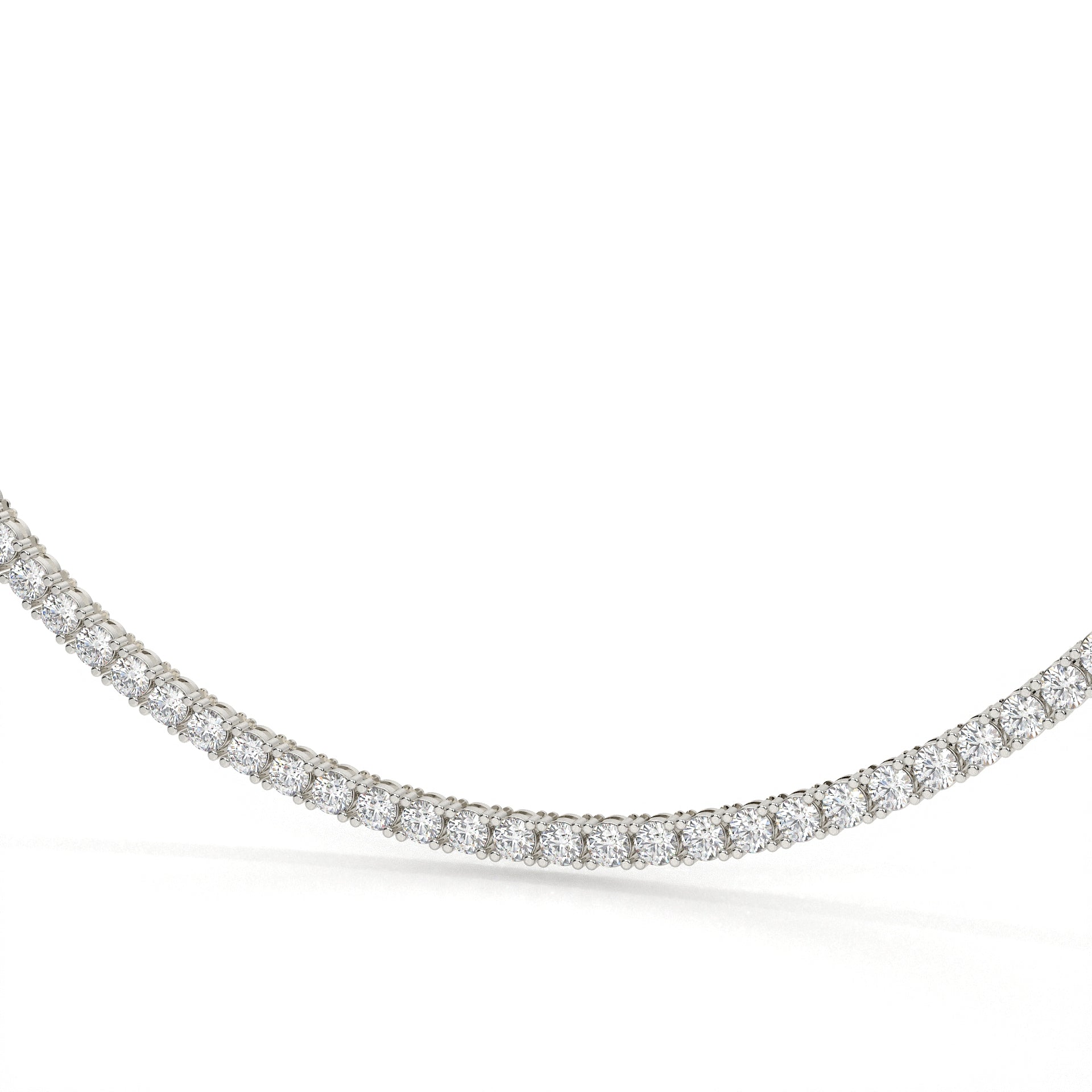 25.25 Carat Lab Grown Diamond Round Cut Tennis Necklace