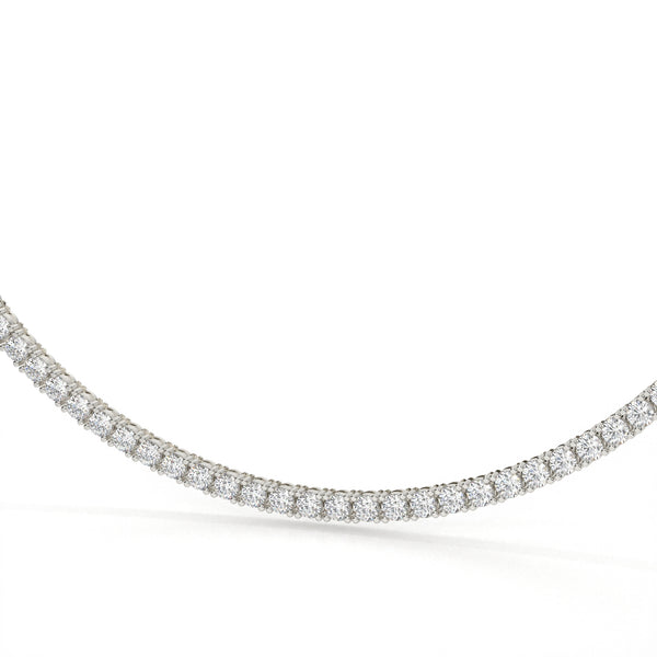 25.25 Carat Lab Grown Diamond Round Cut Tennis Necklace