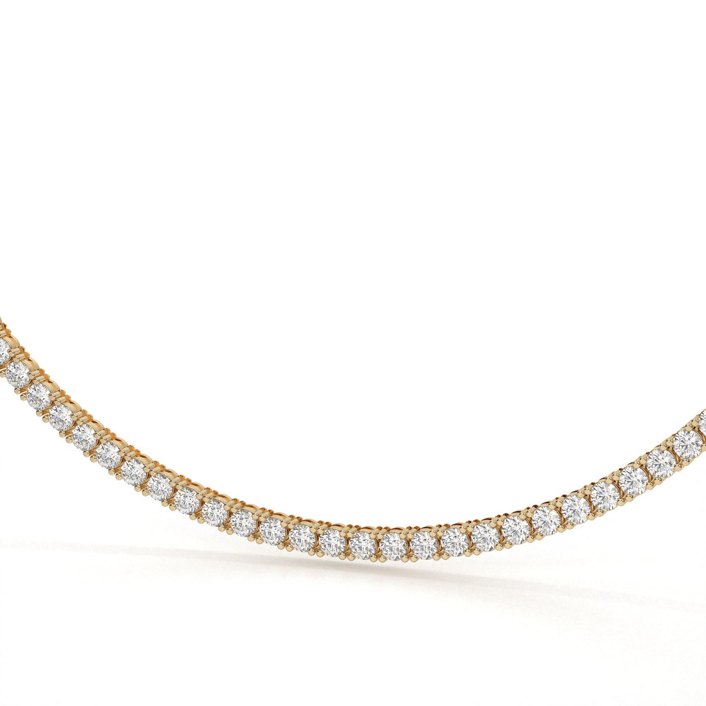 25.25 Carat Lab Grown Diamond Round Cut Tennis Necklace