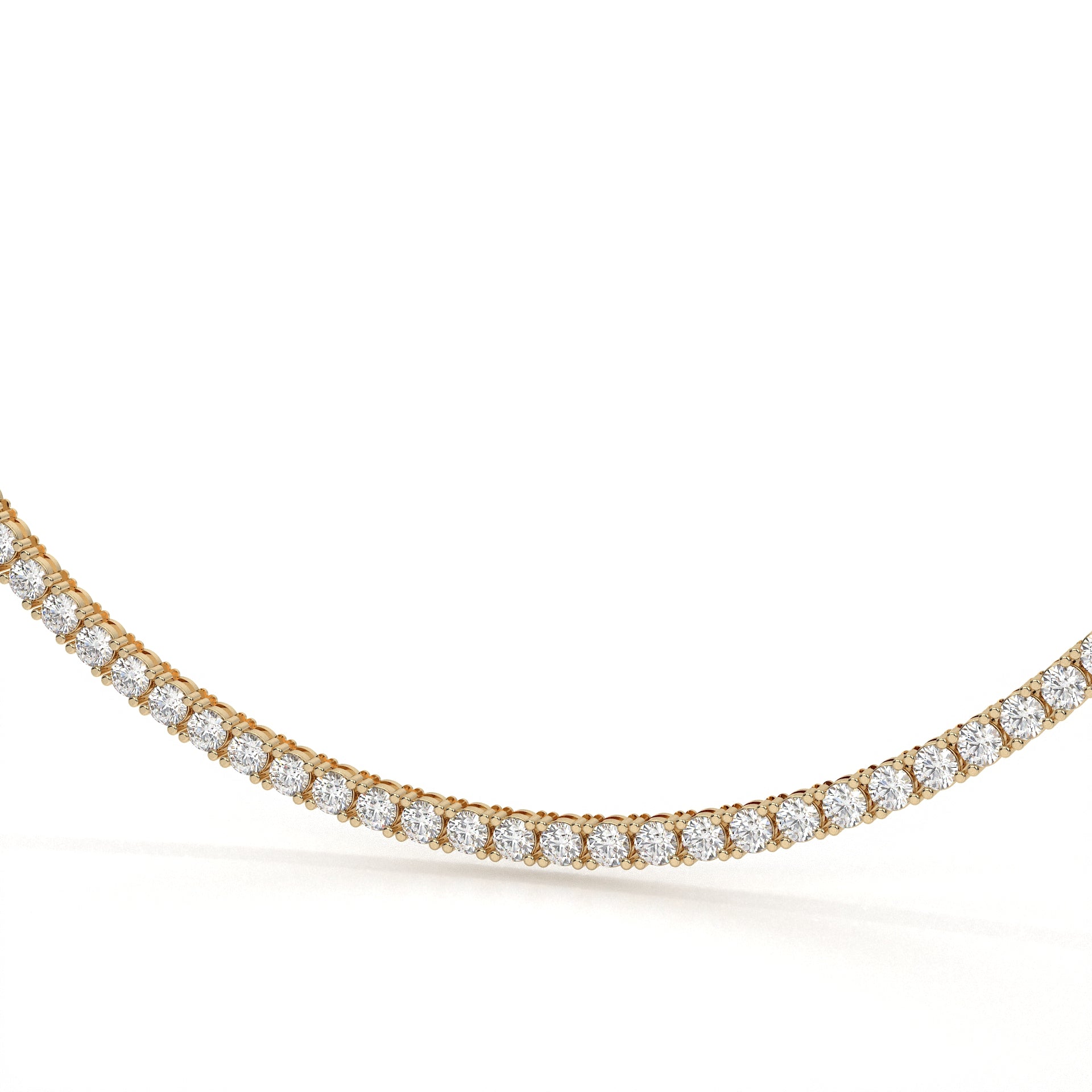 25.25 Carat Lab Grown Diamond Round Cut Tennis Necklace