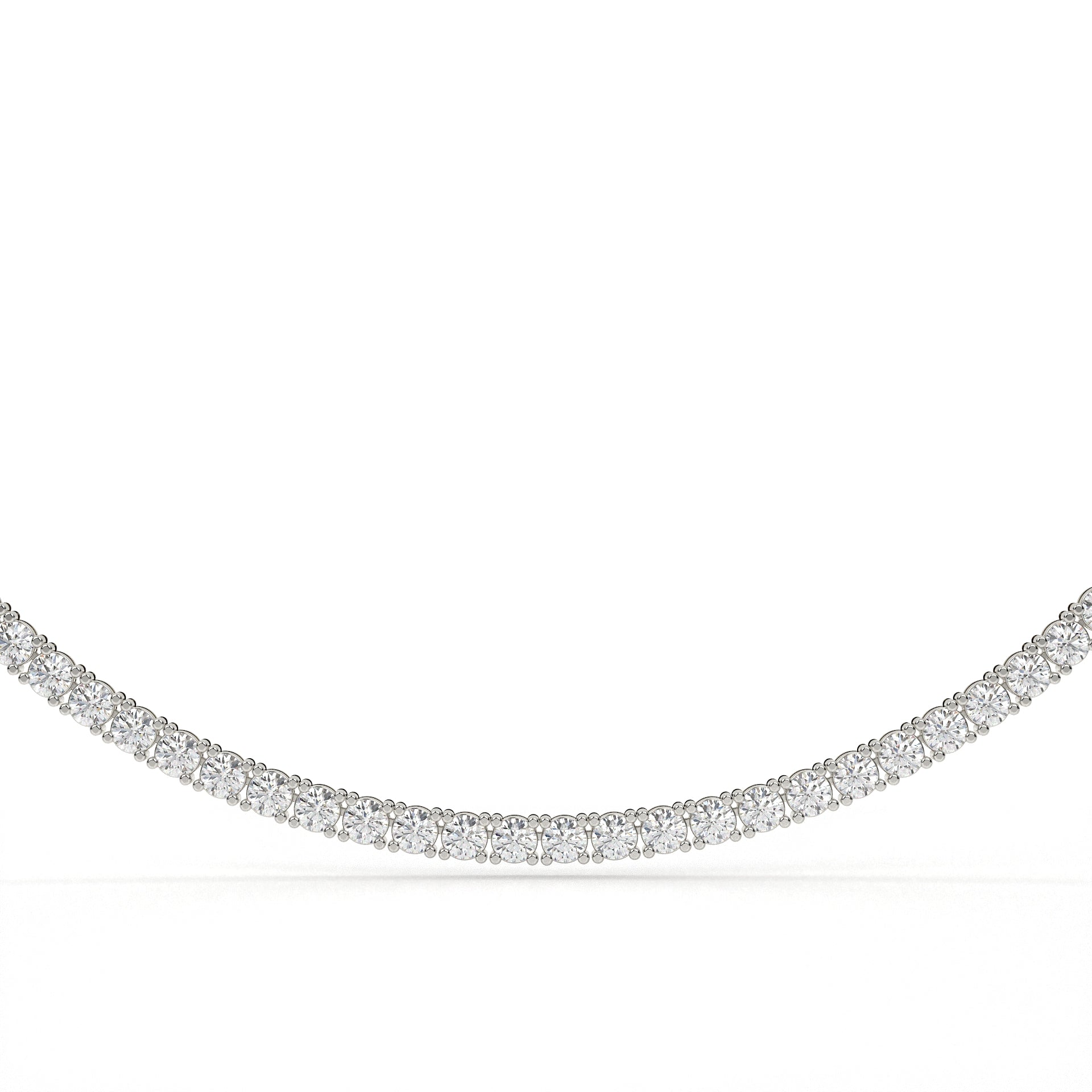 Lab Grown Diamond Round Cut Tennis Necklace