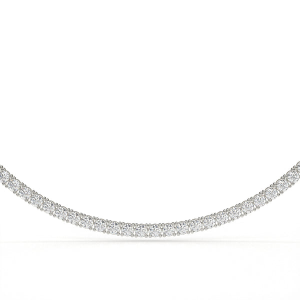 Lab Grown Diamond Round Cut Tennis Necklace