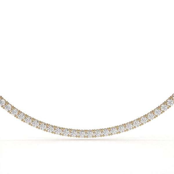 Lab Grown Diamond Round Cut Tennis Necklace