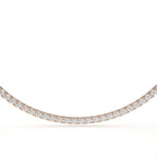 Lab Grown Diamond Round Cut Tennis Necklace