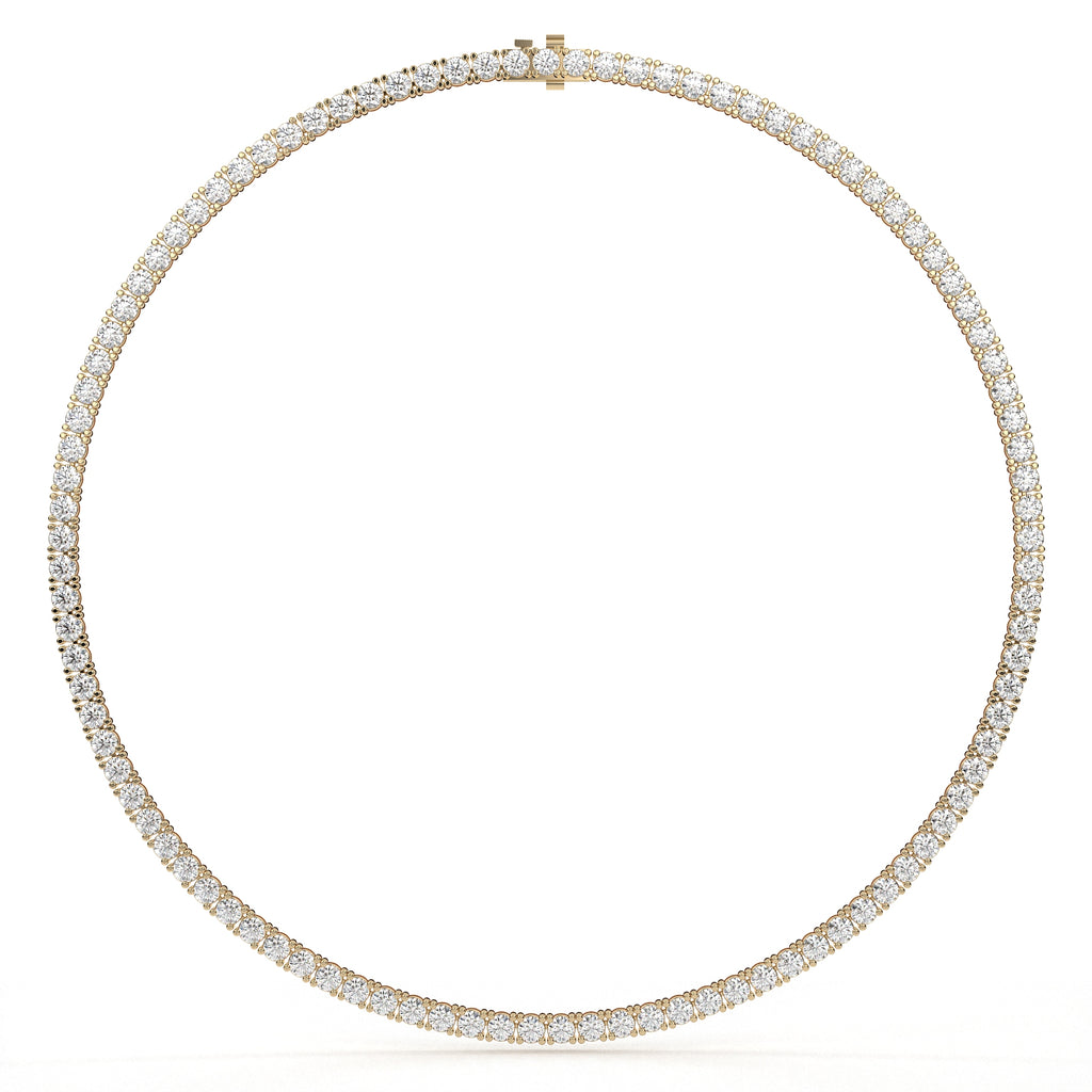25.25 Carat Lab Grown Diamond Round Cut Tennis Necklace