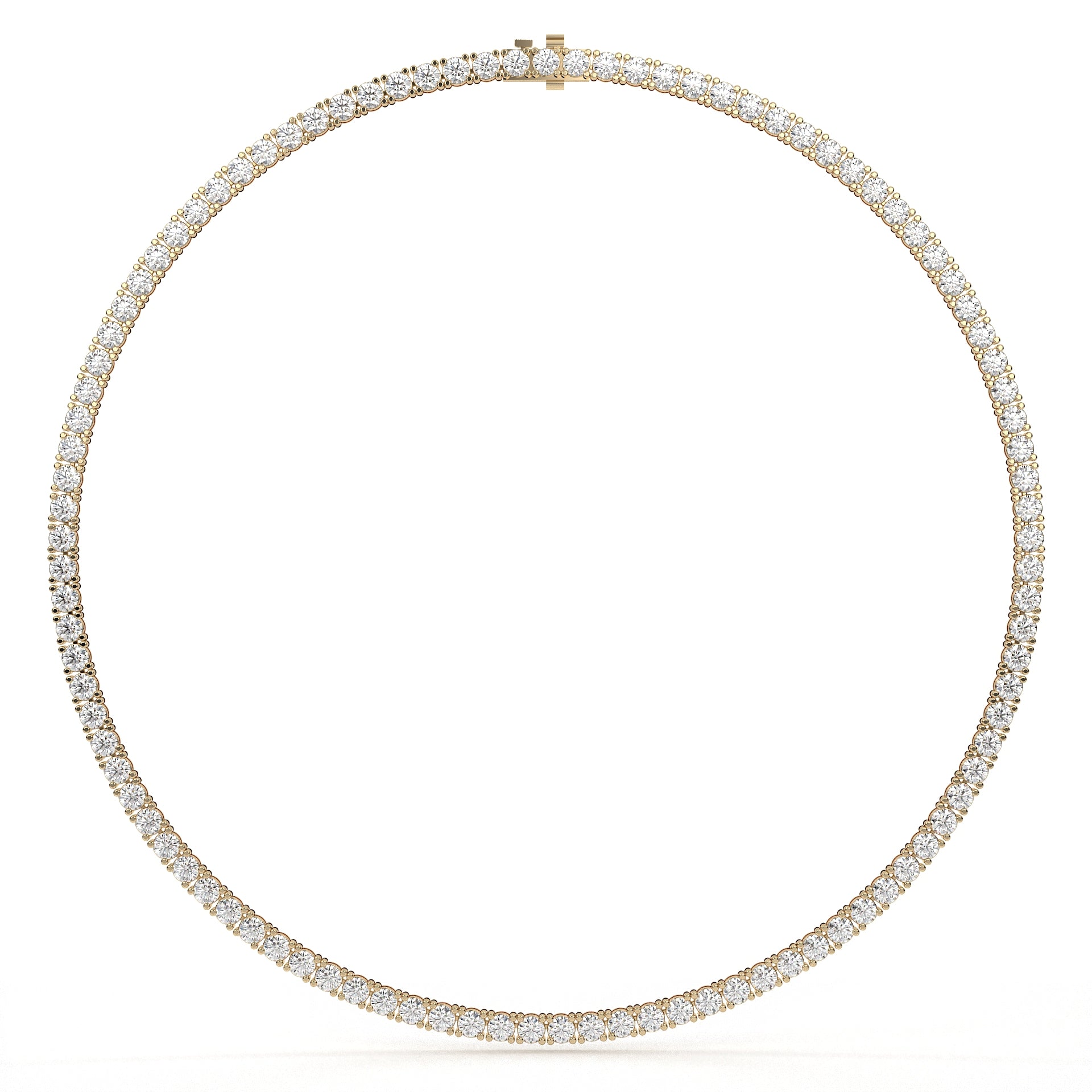 25.25 Carat Lab Grown Diamond Round Cut Tennis Necklace