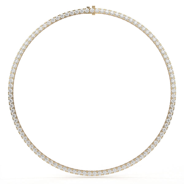 Lab Grown Diamond Round Cut Tennis Necklace