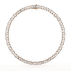 Emerald And Oval Diamond Tennis Necklace