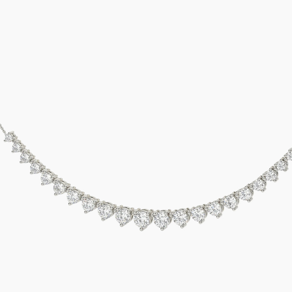7.9 Carat Modern Round Cut Diamond Necklace For Women