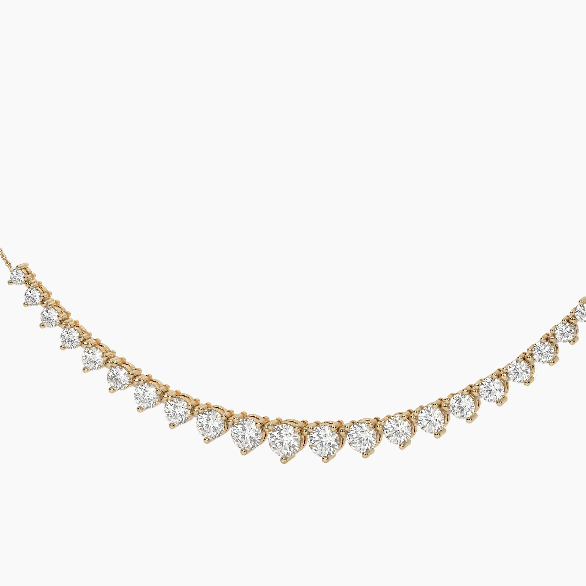 7.9 Carat Modern Round Cut Diamond Necklace For Women