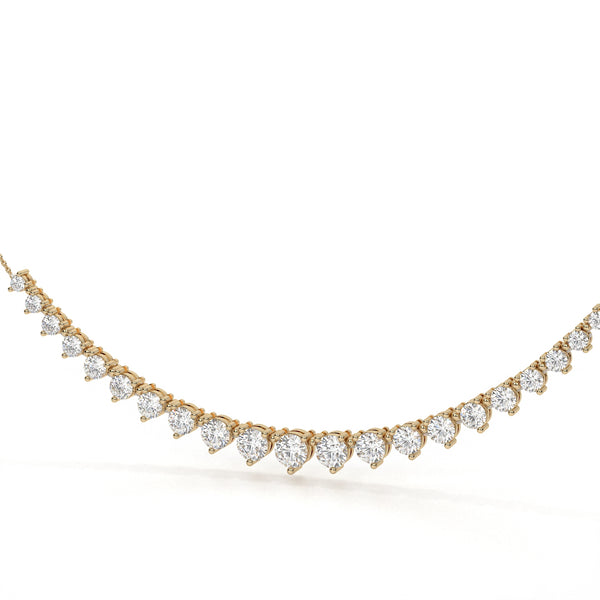 Modern Round Cut Diamond Necklace For Women