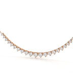 Modern Round Cut Diamond Necklace For Women