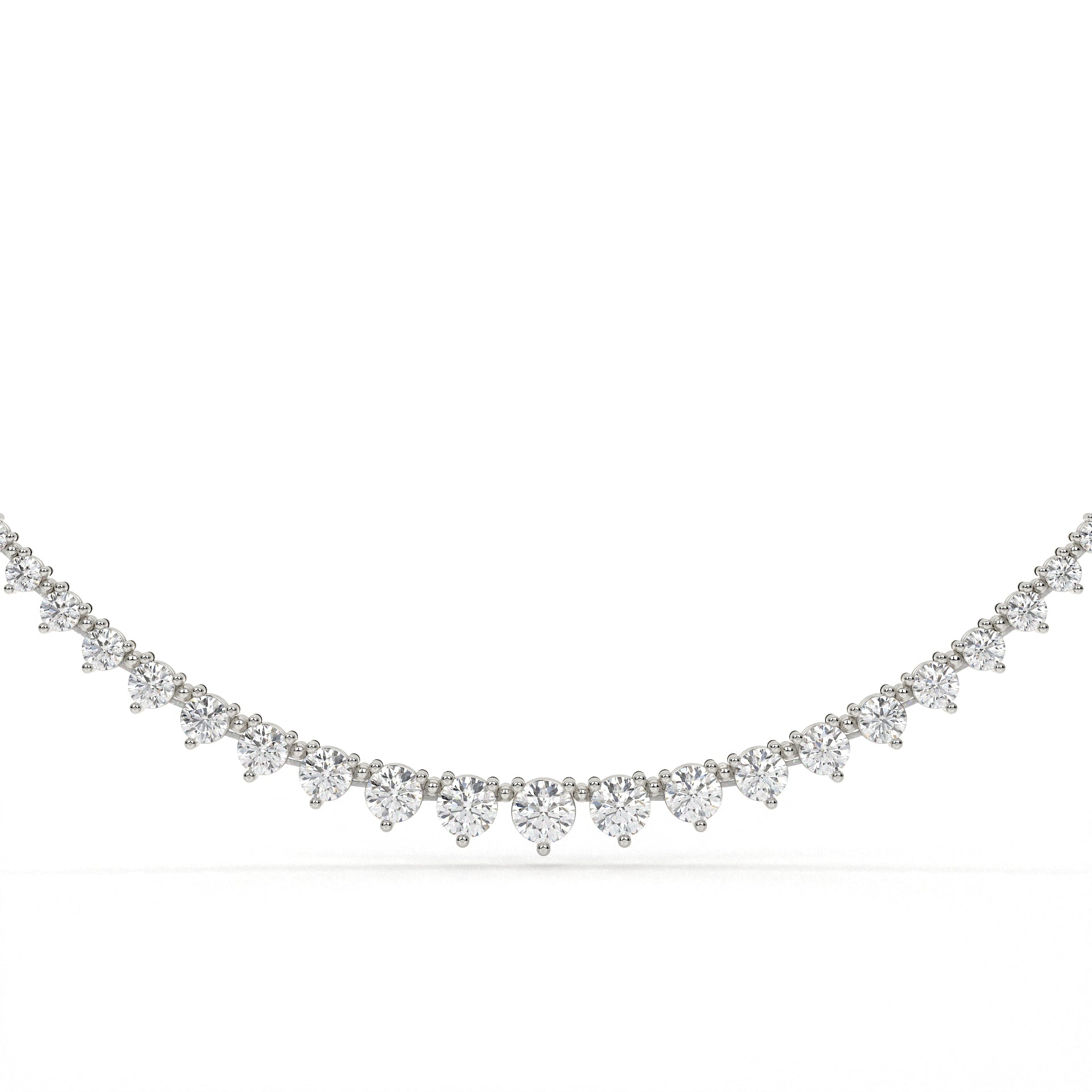 Modern Round Cut Diamond Necklace For Women