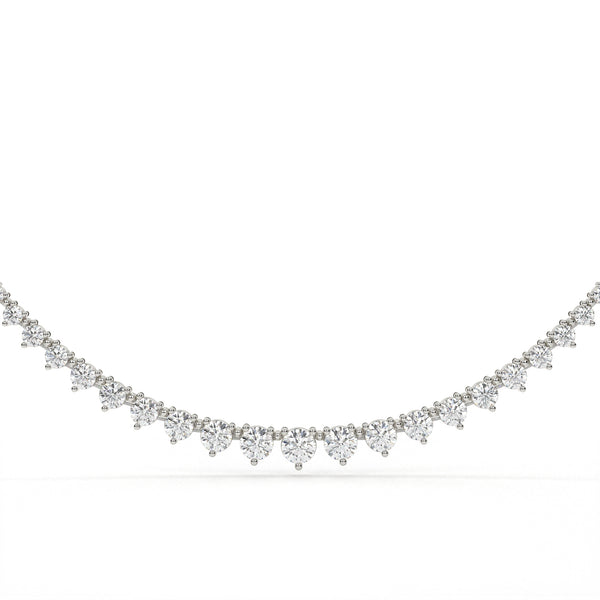 Modern Round Cut Diamond Necklace For Women