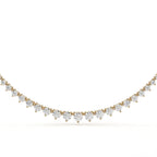 Modern Round Cut Diamond Necklace For Women