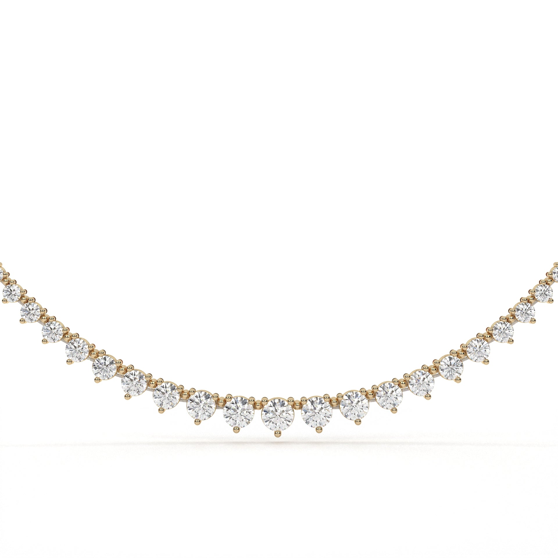 Modern Round Cut Diamond Necklace For Women