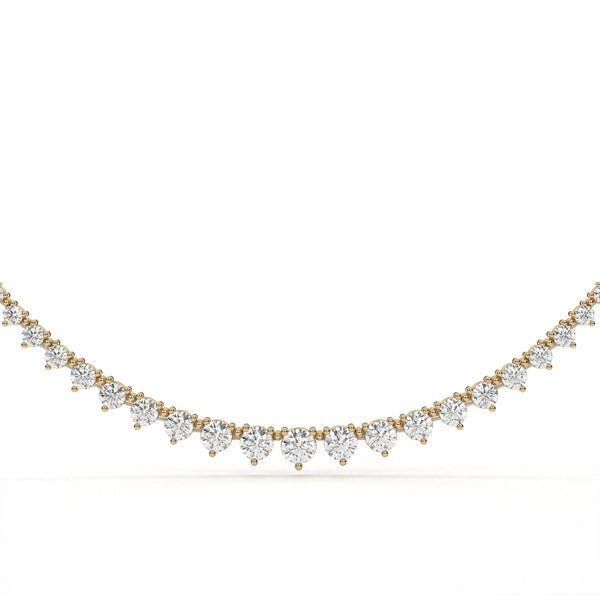 Modern Round Cut Diamond Necklace For Women