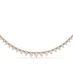Modern Round Cut Diamond Necklace For Women